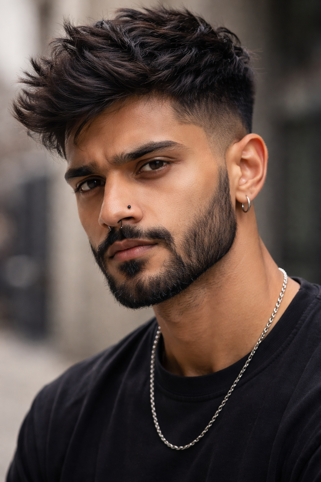 Black or Oxidised Nose Stud