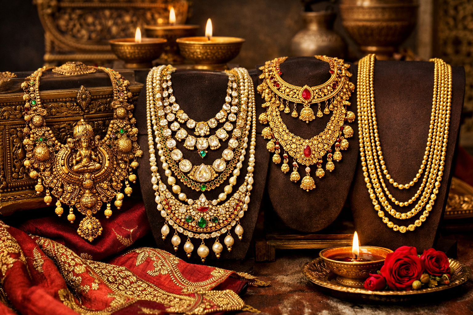 Bridal & Traditional Rani Haar Designs in Gold