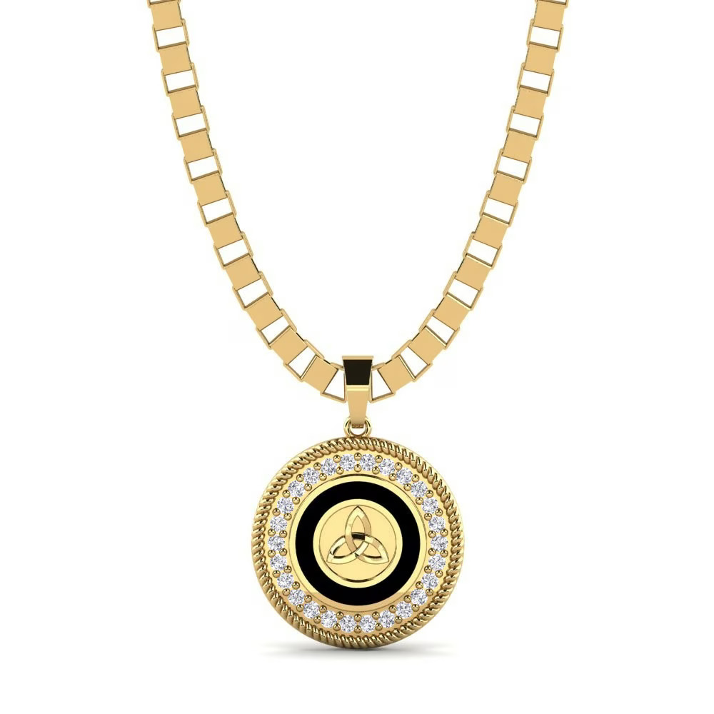 Diamond-accent & gemstone focal pendants for men