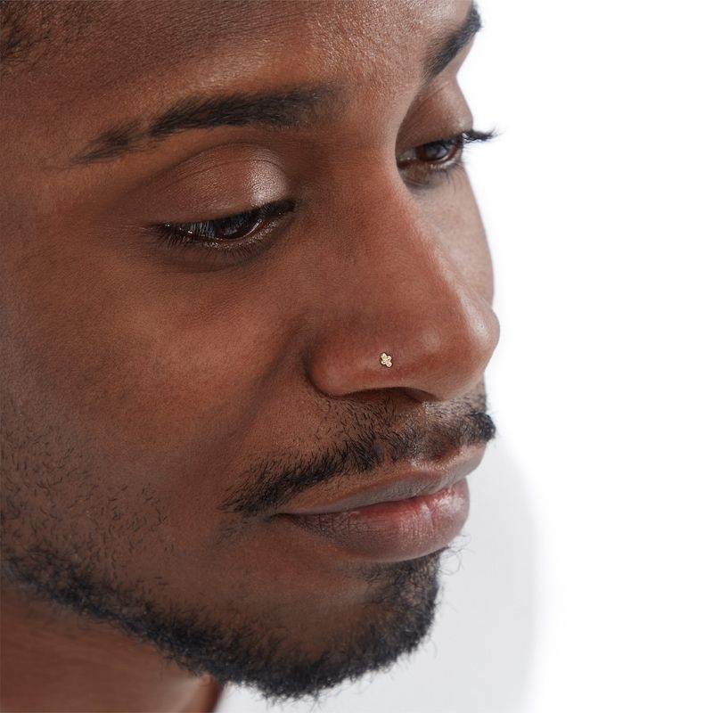 Small Gold Nose Stud for Men