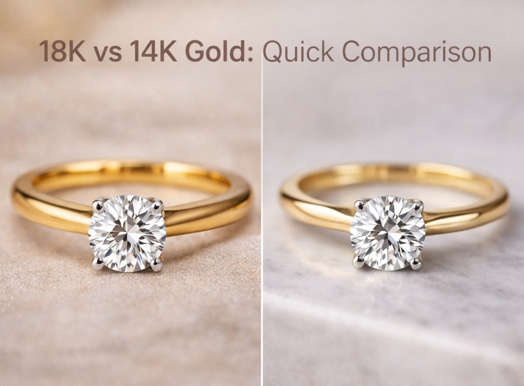 18K vs 14K Gold: Quick Comparison